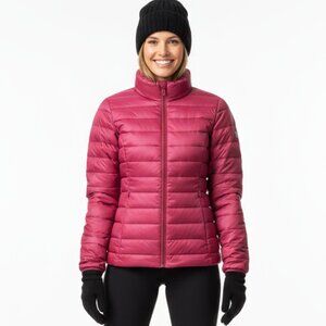 Down Quilted Zip Up Long Sleeve Light Weight Puffer Jacket By Nu Age Sport S